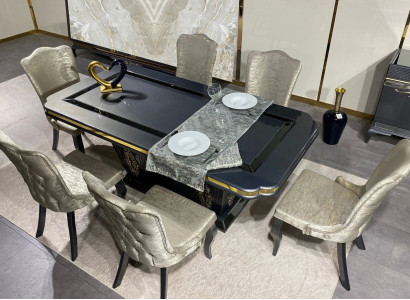 Dining room Set Ess Group Table 7pcs Complete Set Dining table 6 Chairs Suite